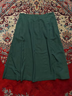 Japanese Brand Forest Green Rayon Skirt - 28
