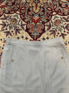 Vintage Grey Heather Button Pocket Pleated Hem Skirt - 30