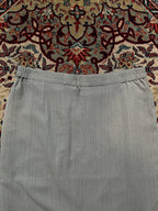 Vintage Grey Heather Button Pocket Pleated Hem Skirt - 30
