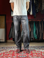 M.O.D Miracle of Denim Faded Black Contrast Stitch Straight Fit Jeans - 34