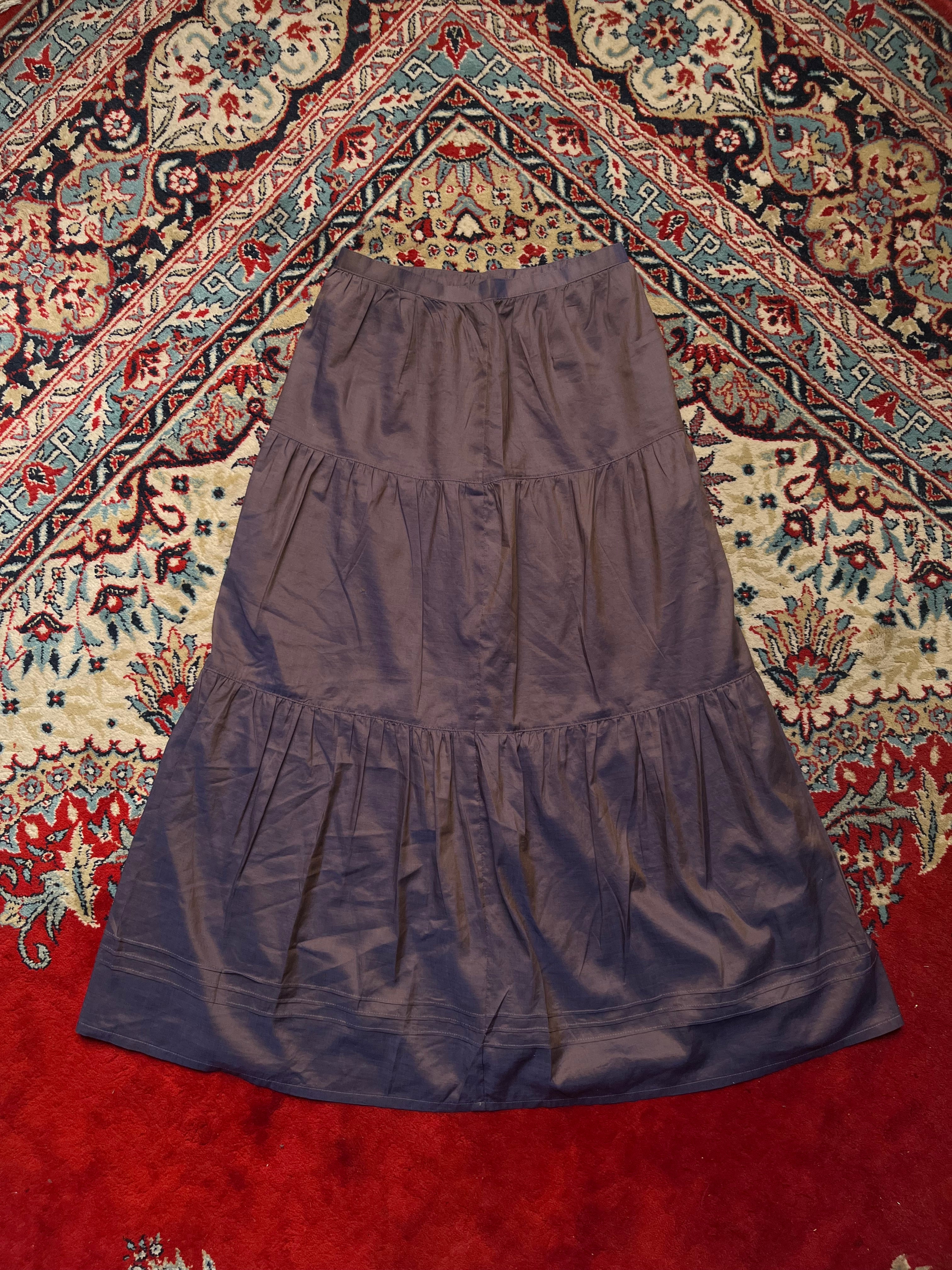 Vintage Renown Ensuite Japanese Cotton Purple SKIRT - 24
