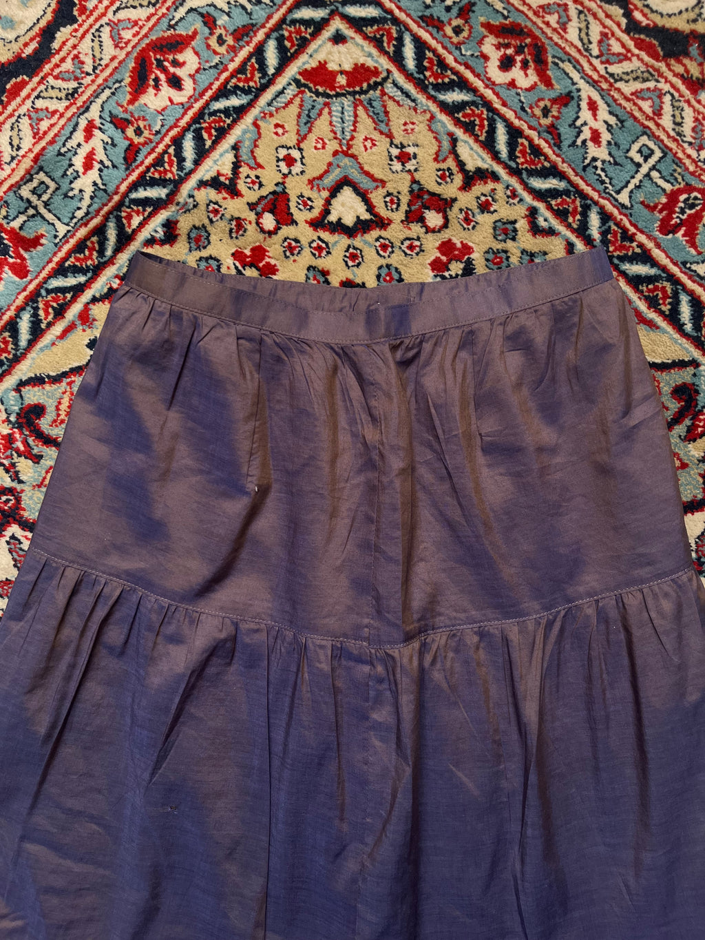 Vintage Renown Ensuite Japanese Cotton Purple SKIRT - 24