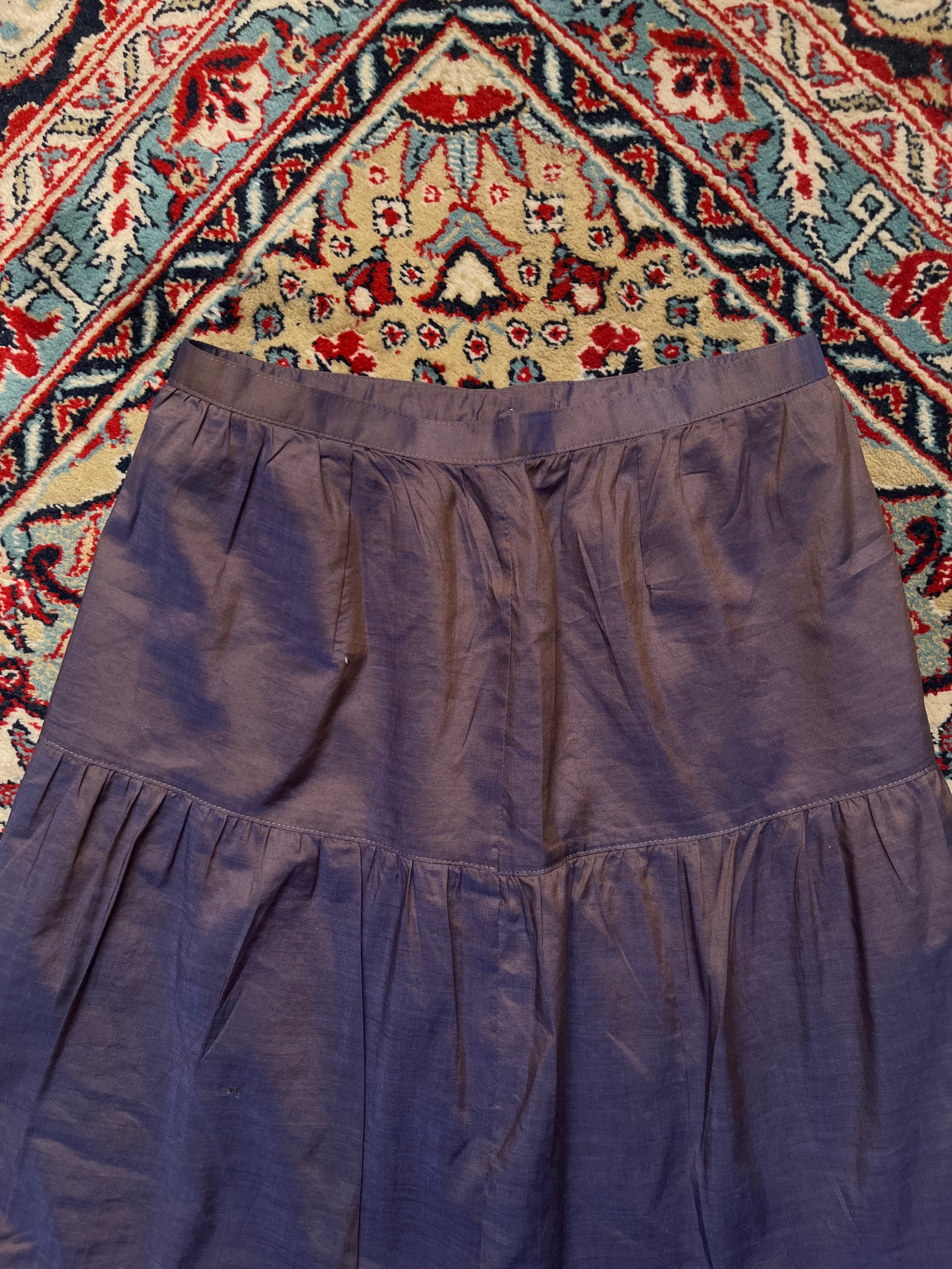 Vintage Renown Ensuite Japanese Cotton Purple SKIRT - 24