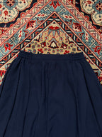 Vintage Japan Made Navy Blue Chiffon Micro Pleated SKIRT - 24
