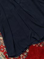 Vintage Japan Made Navy Blue Chiffon Micro Pleated SKIRT - 24