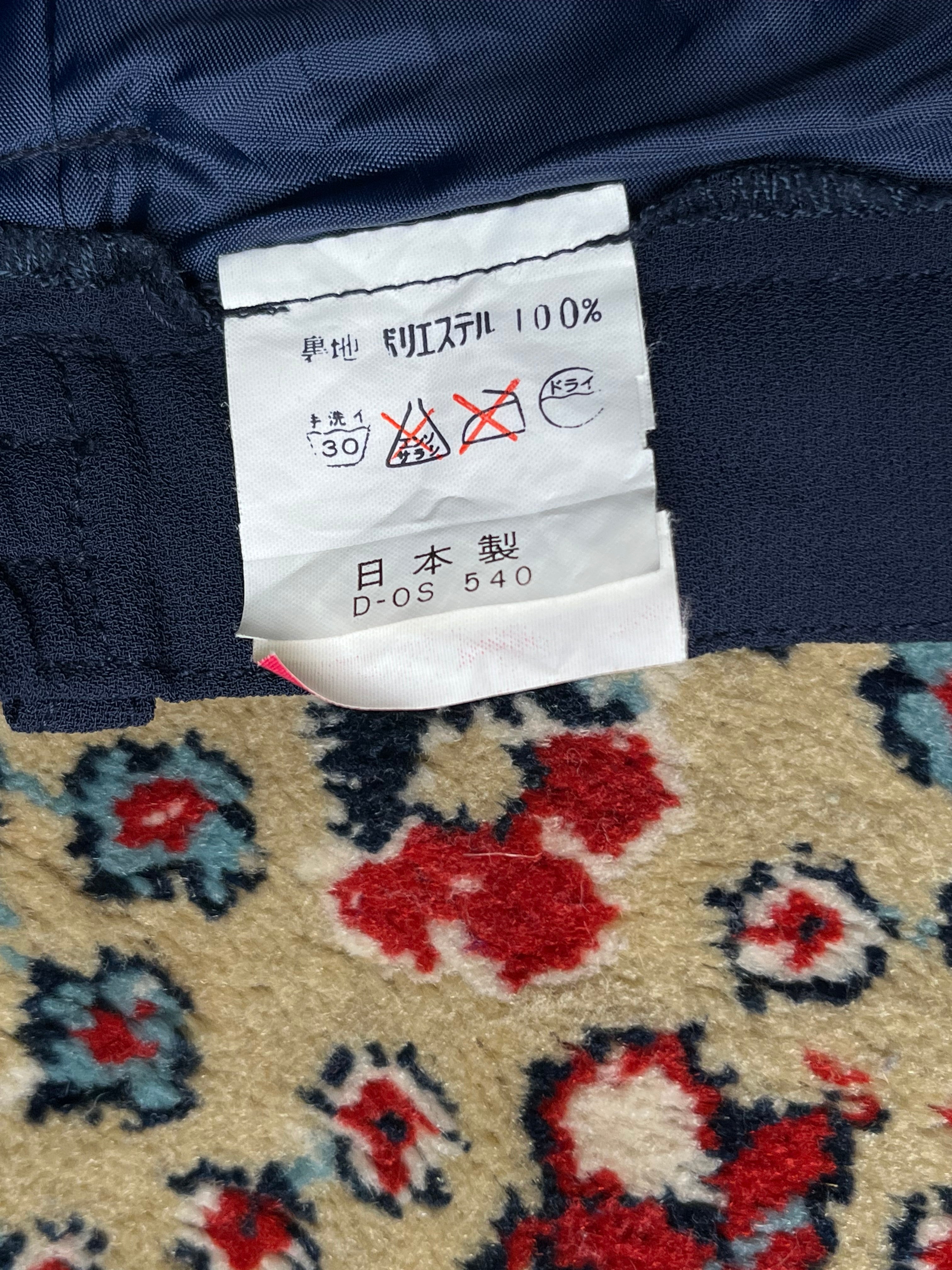 Vintage Japan Made Navy Blue Chiffon Micro Pleated SKIRT - 24