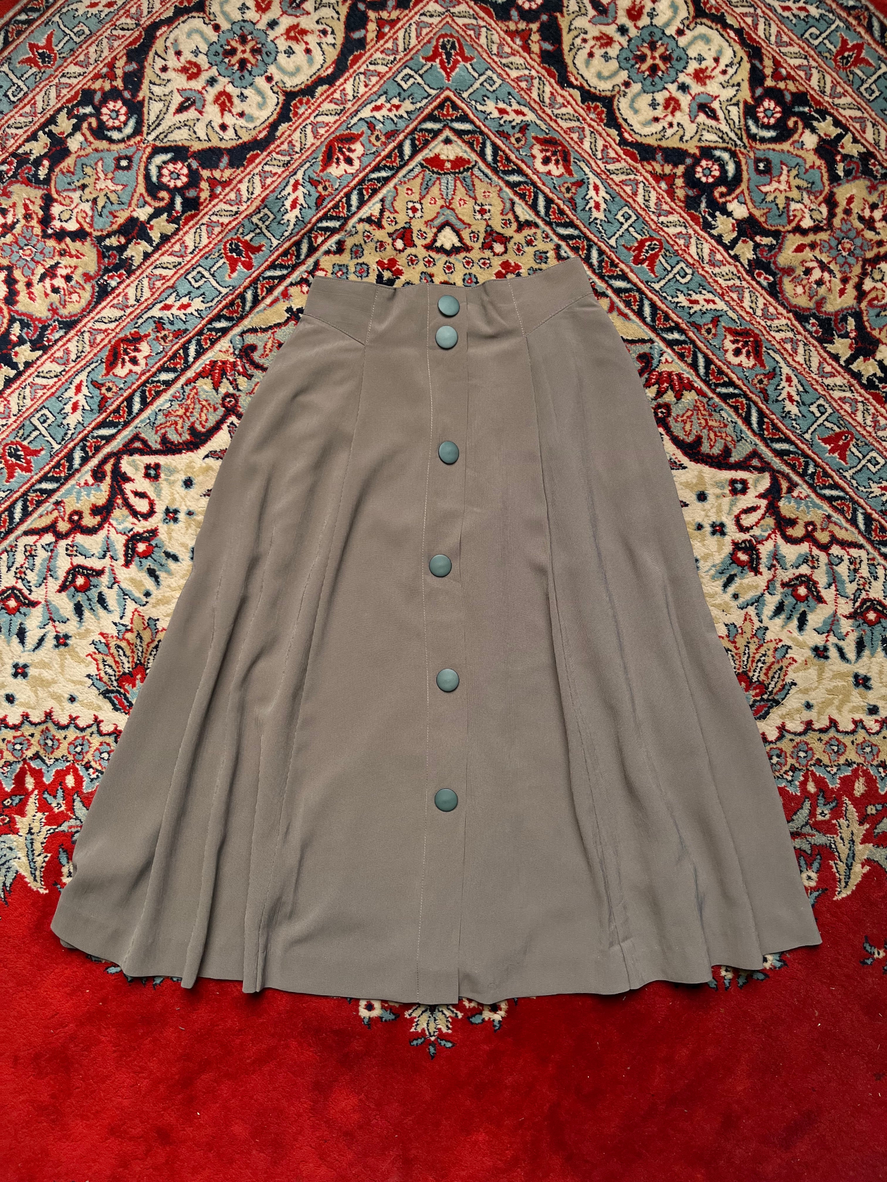 Vintage Houndstooth Micro Check Grey SKIRT - 24