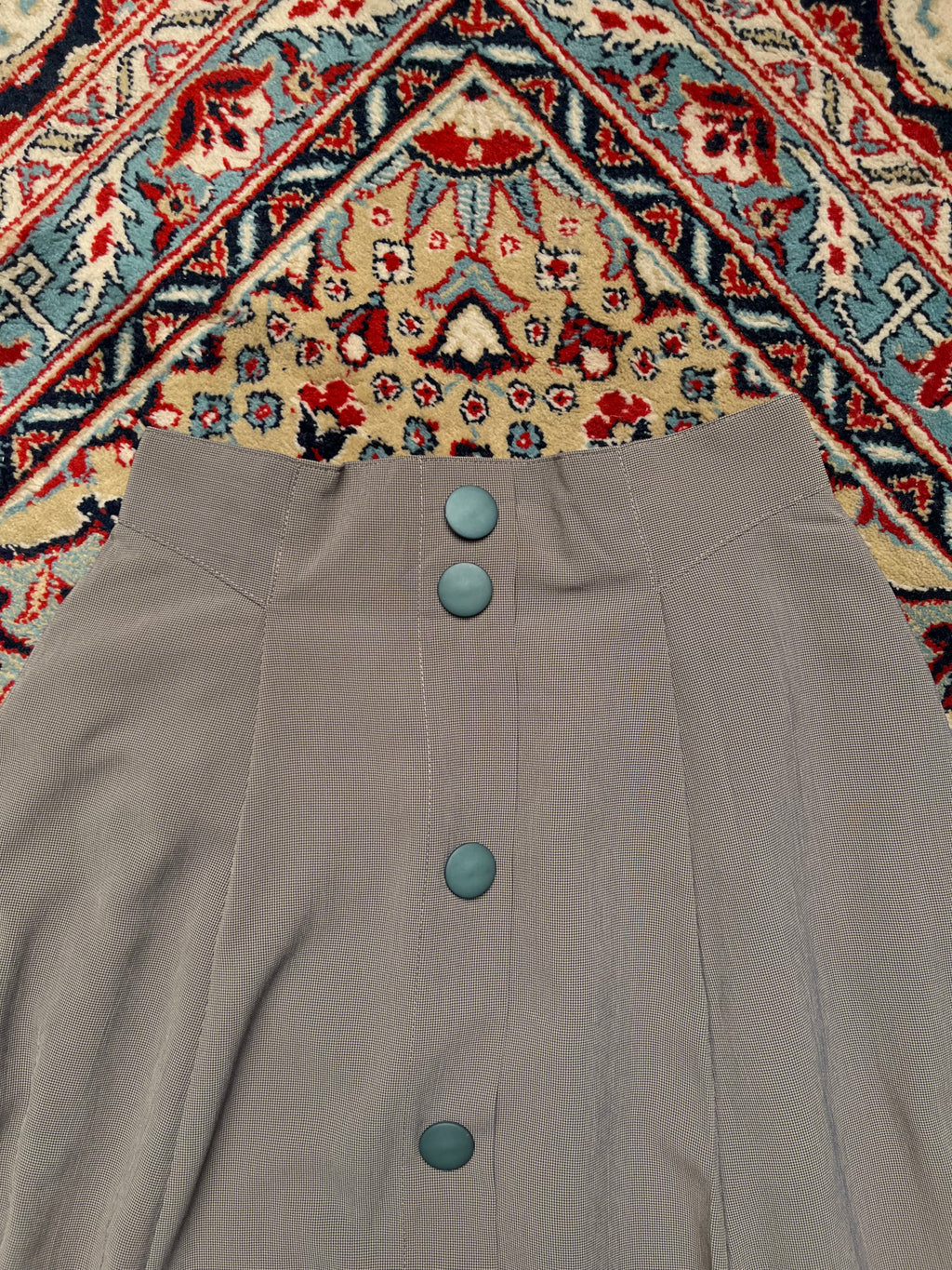Vintage Houndstooth Micro Check Grey SKIRT - 24