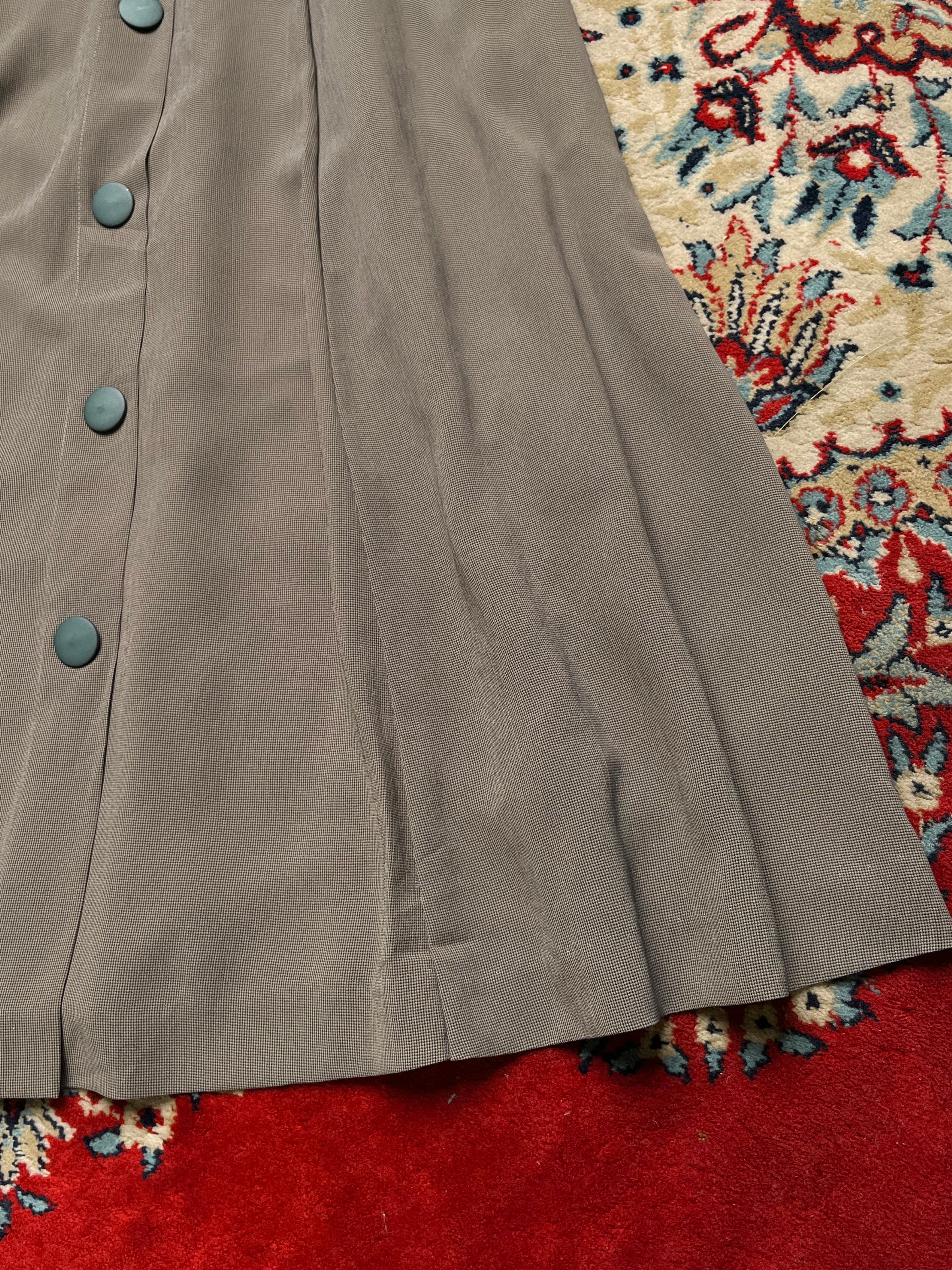 Vintage Houndstooth Micro Check Grey SKIRT - 24