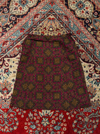 Vintage Magenta Maroon Paisley Medallion SKIRT - 26