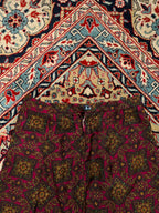 Vintage Magenta Maroon Paisley Medallion SKIRT - 26