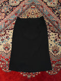 Vintage Black Pleated Flared SKIRT - 28