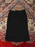 Vintage Black Pleated Flared SKIRT - 28