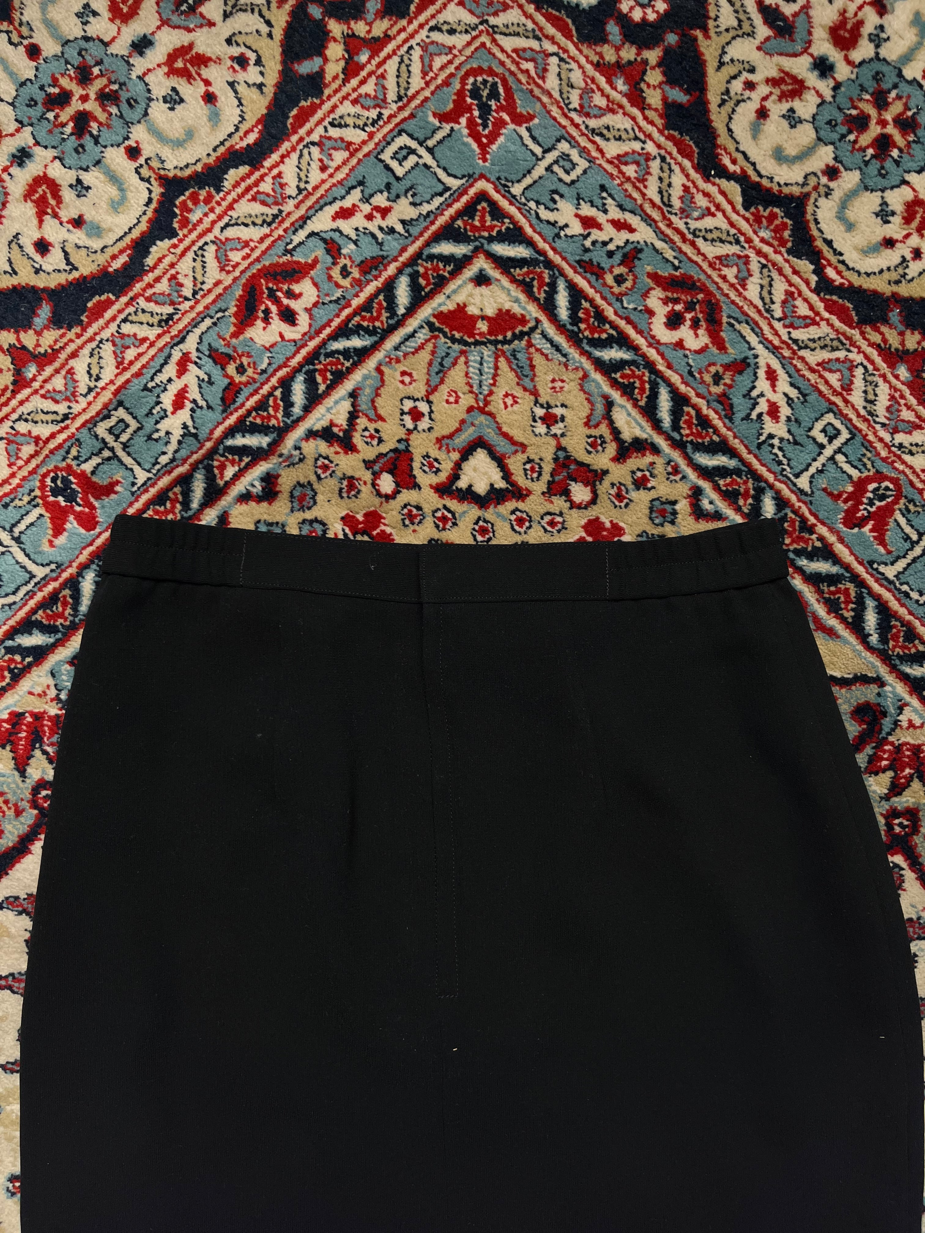 Vintage Black Pleated Flared SKIRT - 28