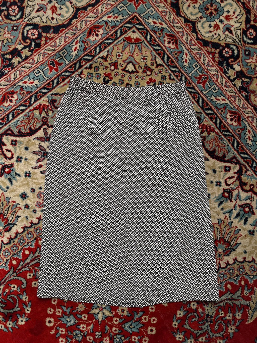 Vintage Japan Styled Geometric Micro Print Skirt - 26