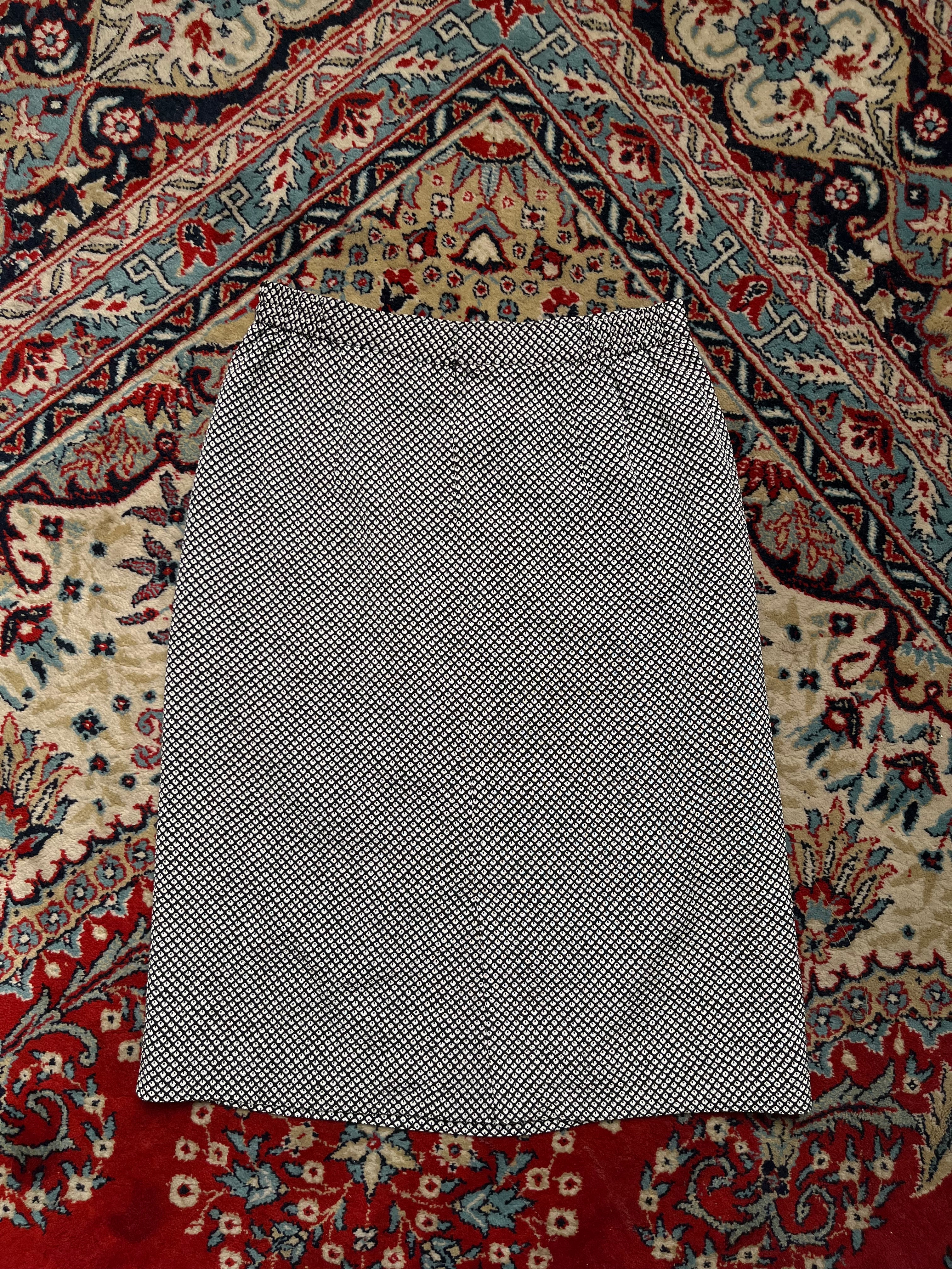 Vintage Japan Styled Geometric Micro Print Skirt - 26