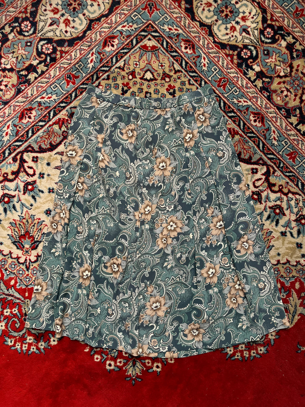 Vintage Delice Sports Tokyo Floral Paisley Pleated Skirt - 28