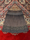 Vintage Geometric Wave Stripe Pattern Pleated Elastic Waist Skirt - 32