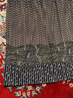 Vintage Geometric Wave Stripe Pattern Pleated Elastic Waist Skirt - 32