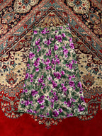 Vintage Abstract Leaf Pattern Tiered Ruffle Skirt - 25