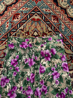 Vintage Abstract Leaf Pattern Tiered Ruffle Skirt - 25