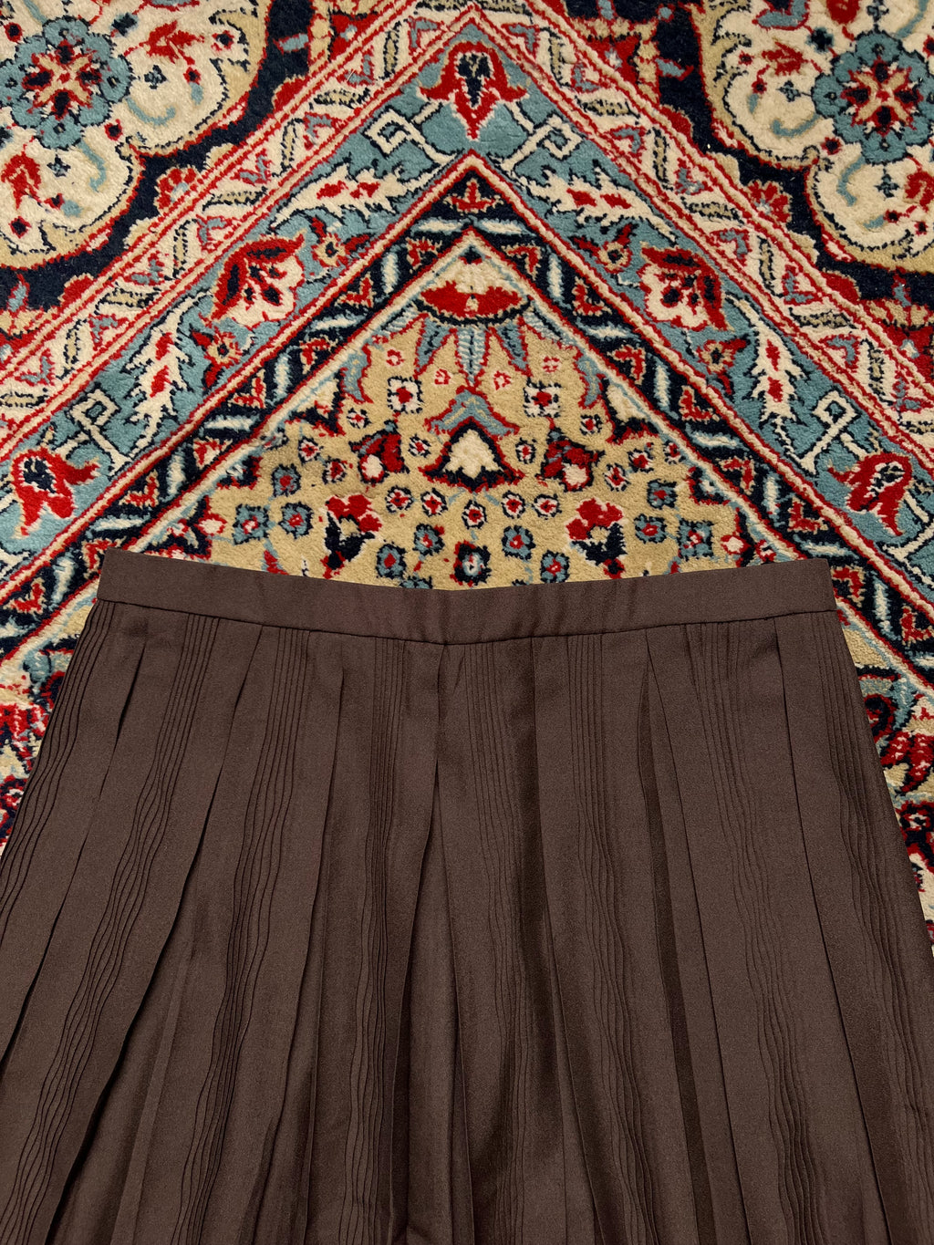 Vintage Brown Pleated Women Casual SKIRT - 28
