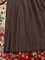 Vintage Brown Pleated Women Casual SKIRT - 28