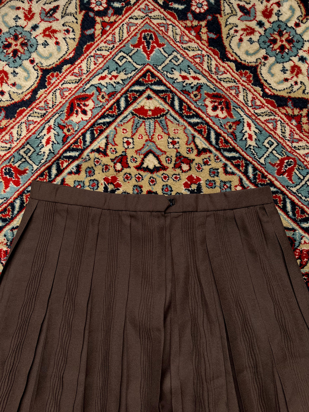 Vintage Brown Pleated Women Casual SKIRT - 28