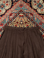 Vintage Brown Pleated Women Casual SKIRT - 28