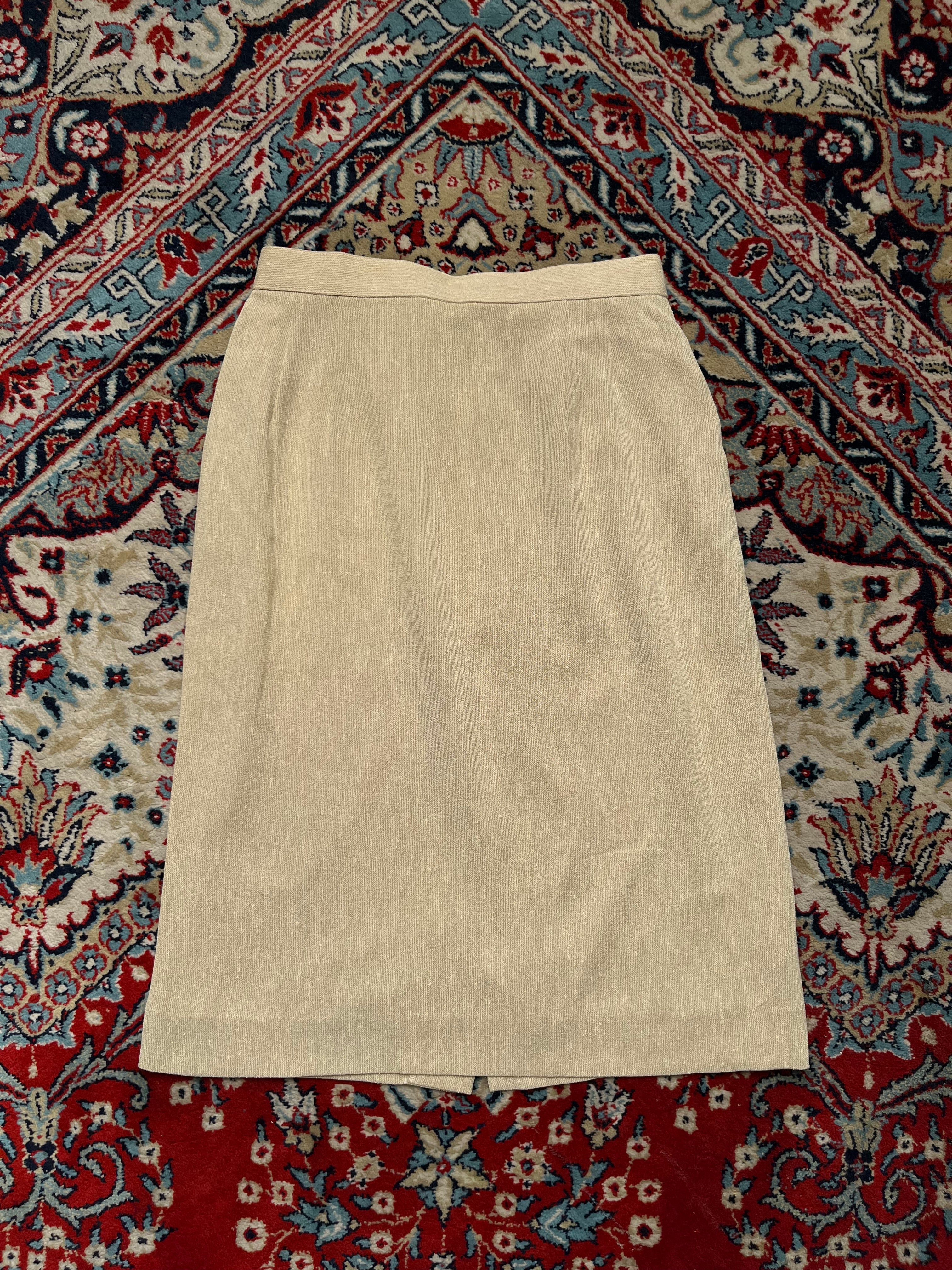 Futaba Co Beige Women Textured Back Slit SKIRT - 28