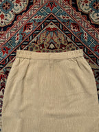 Futaba Co Beige Women Textured Back Slit SKIRT - 28