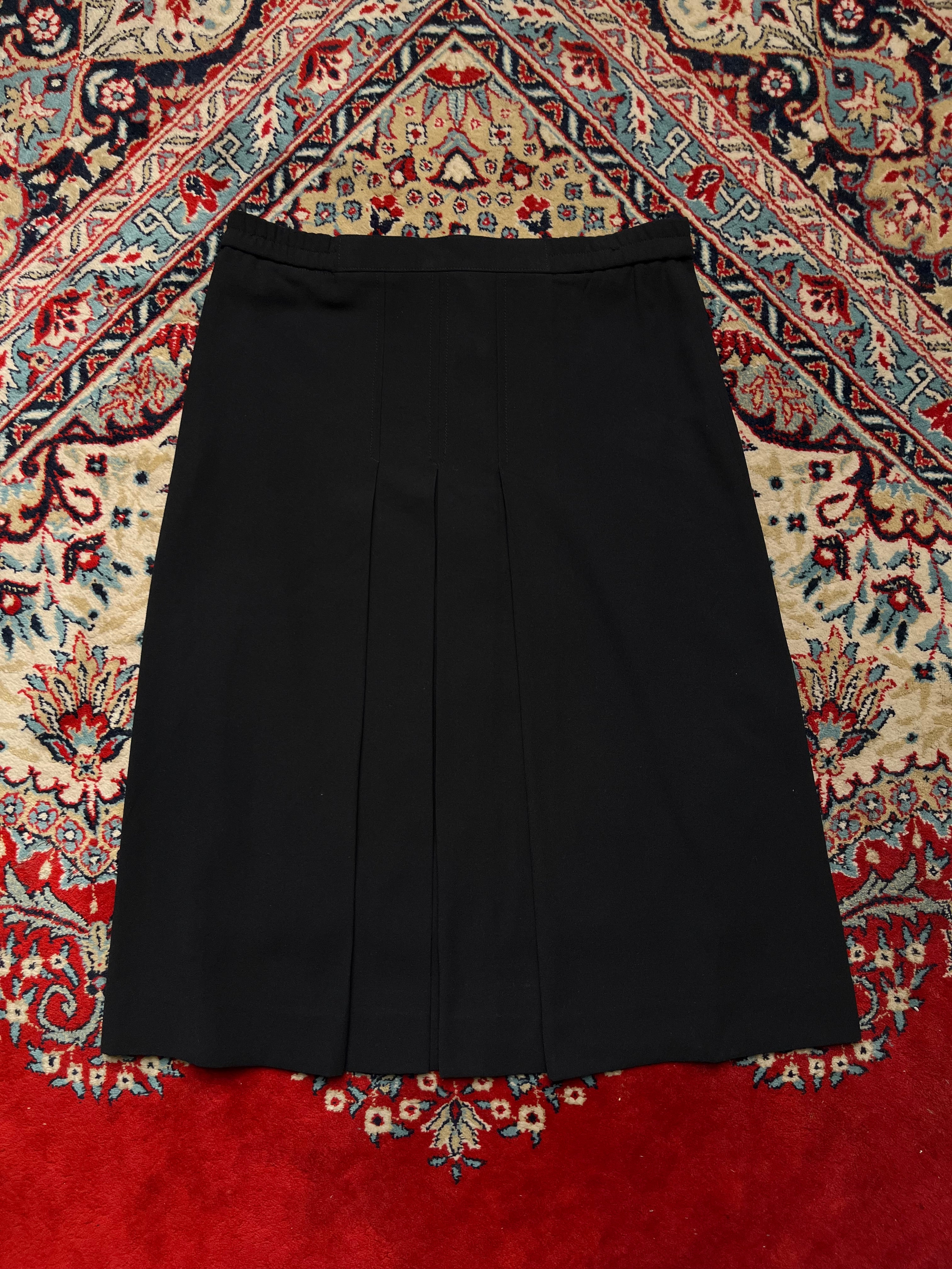Vintage Women Black Pleated Casual SKIRT - 30