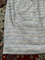 SOUP Women Light Blue Gold Floral Lace Overlay Striped Skirt - 26