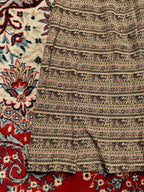 Vintage Floral Striped Pleated Skirt - 26