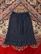 ISHIKAWA Pleated Houndstooth Women Long Casual SKIRT - 26