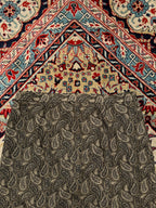 Vintage Women Paisley Pleated Brown Gray PrintED SKIRT - 30
