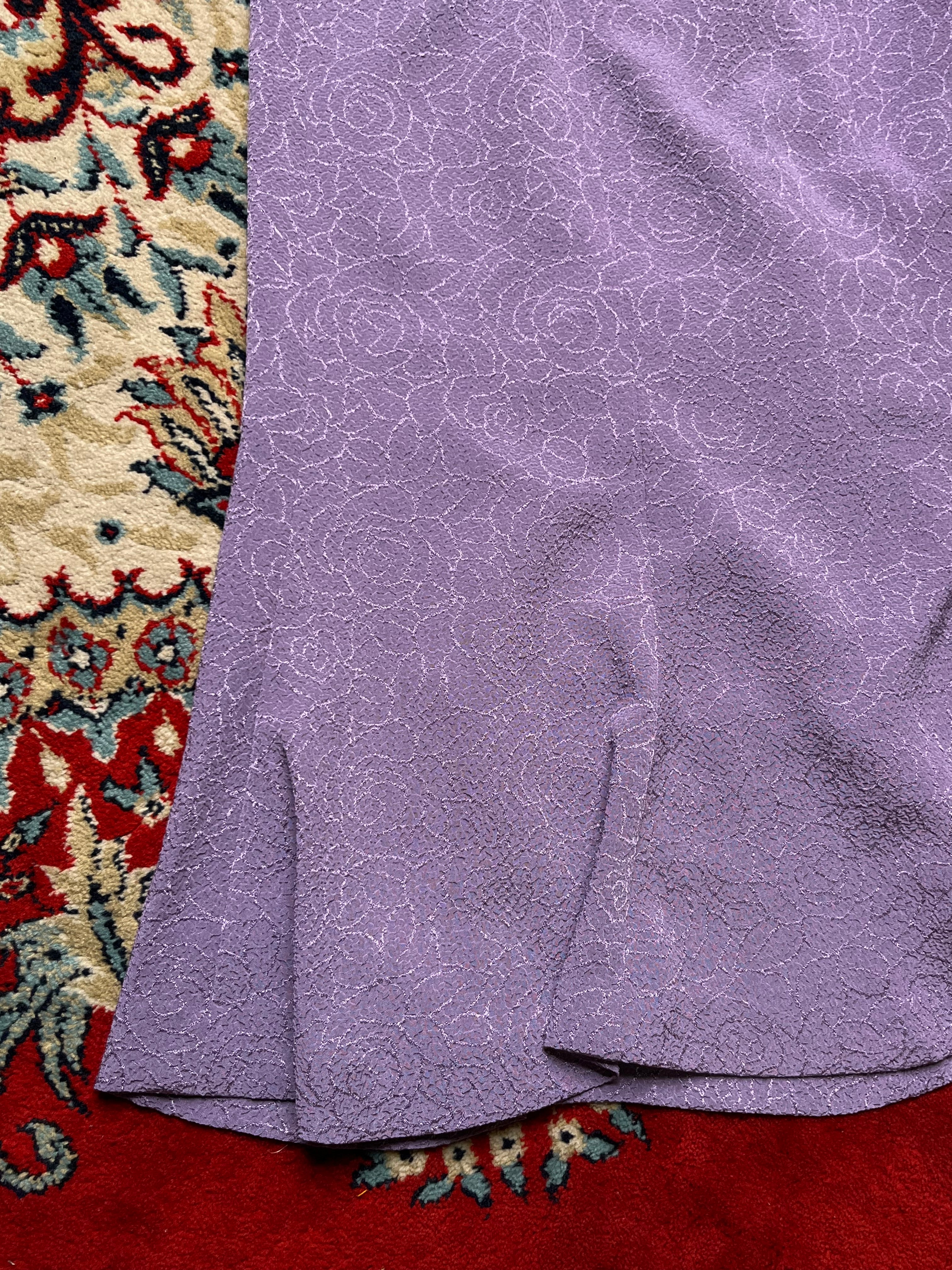 Vintage Purple Floral Textured SKIRT - 28