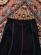 COPIA BLACK MULTI COLOR LINES CHIFFON SKIRT - 24