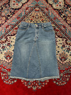 Vintage Catch! Denim Medium Blue WashED SKIRT - 28