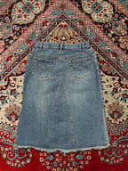 Vintage Catch! Denim Medium Blue WashED SKIRT - 28