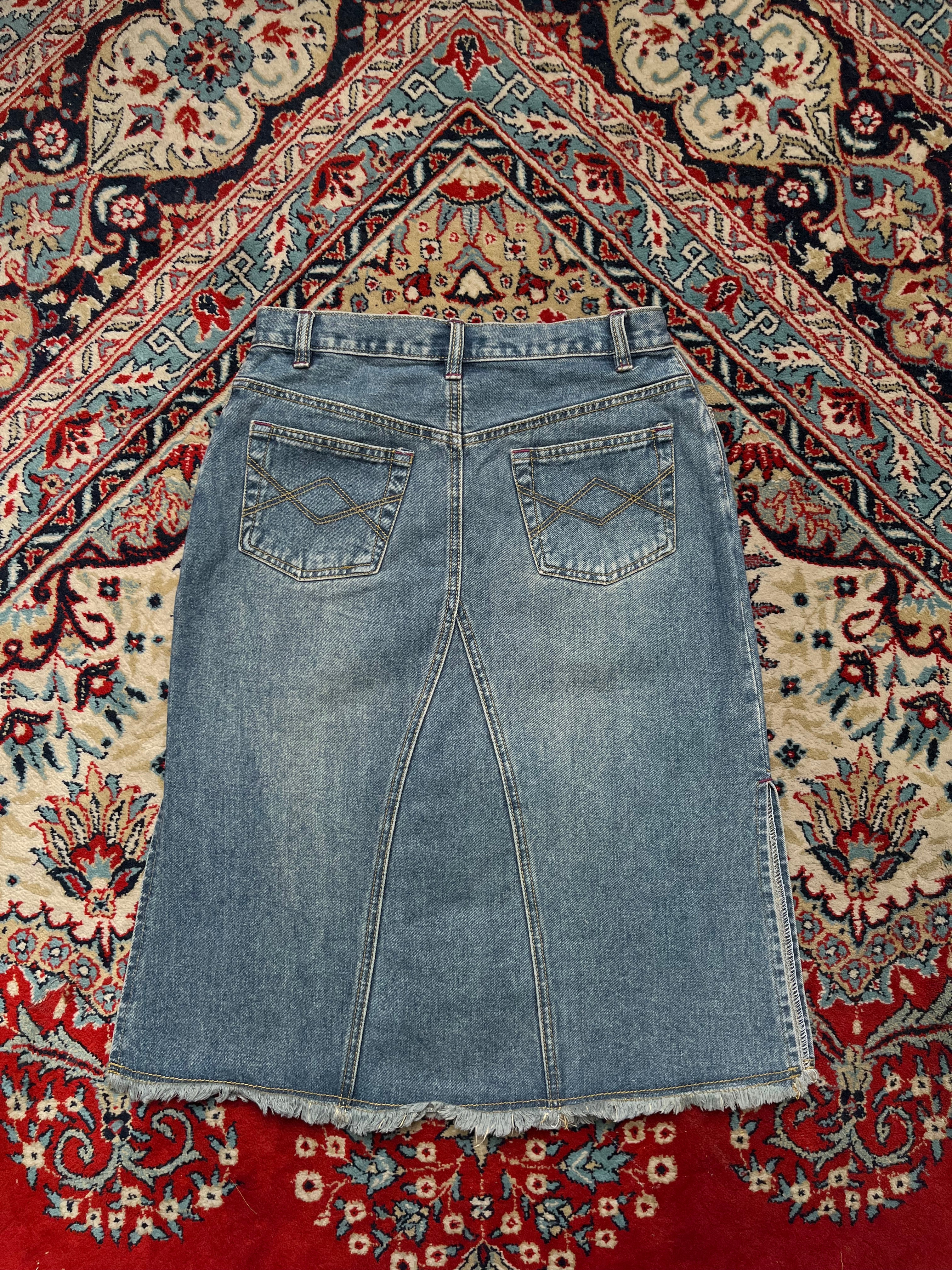Vintage Catch! Denim Medium Blue WashED SKIRT - 28