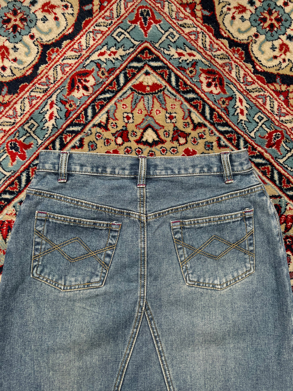 Vintage Catch! Denim Medium Blue WashED SKIRT - 28
