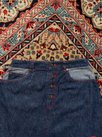 Vintage Back & Forth Denim Skirt - 28