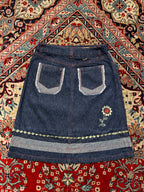 Vintage Back & Forth Denim Skirt - 28