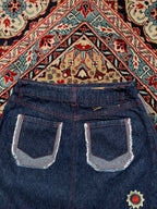 Vintage Back & Forth Denim Skirt - 28