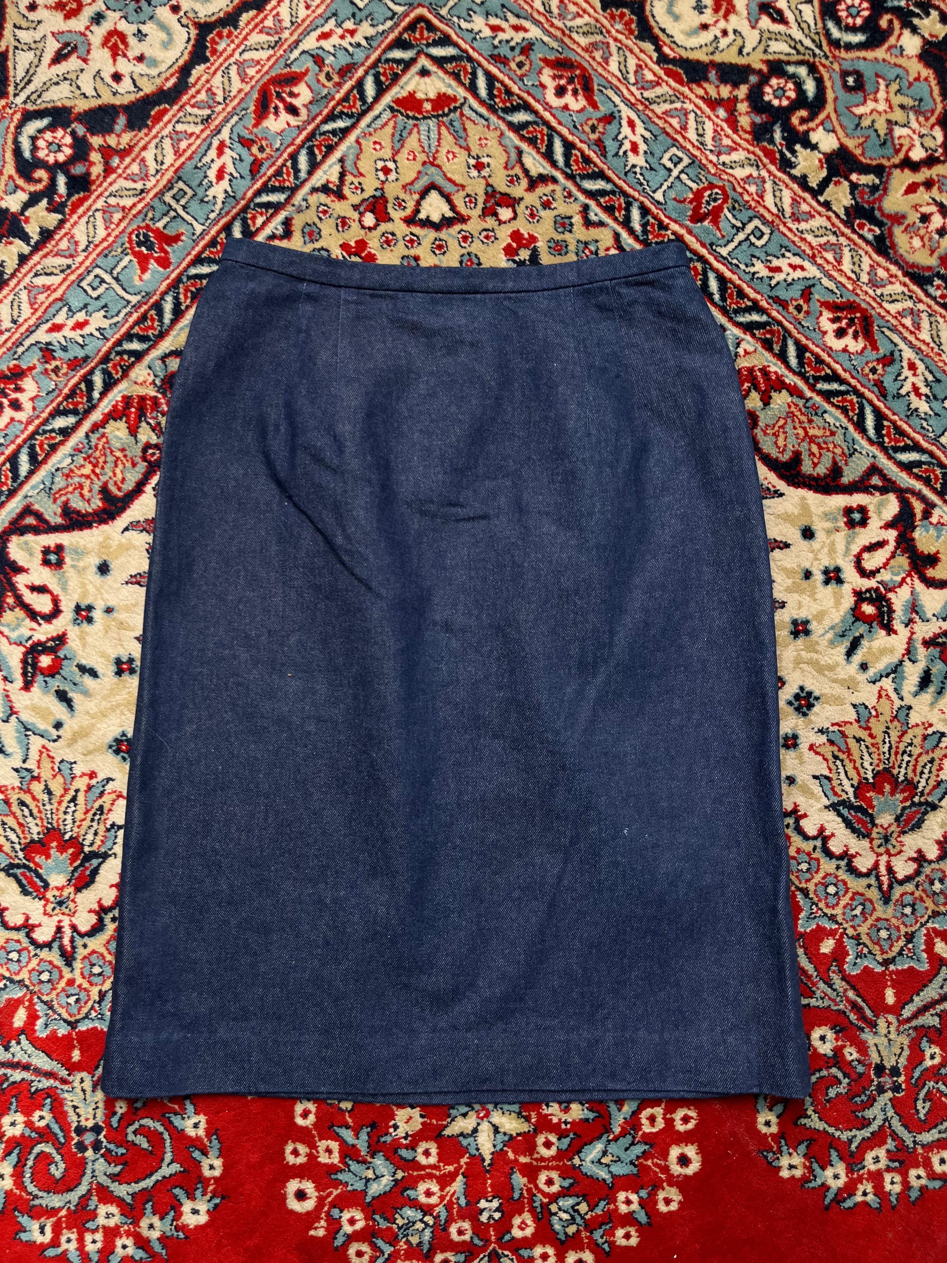 N.M.I. Floral Embroidered Denim SKIRT - 28