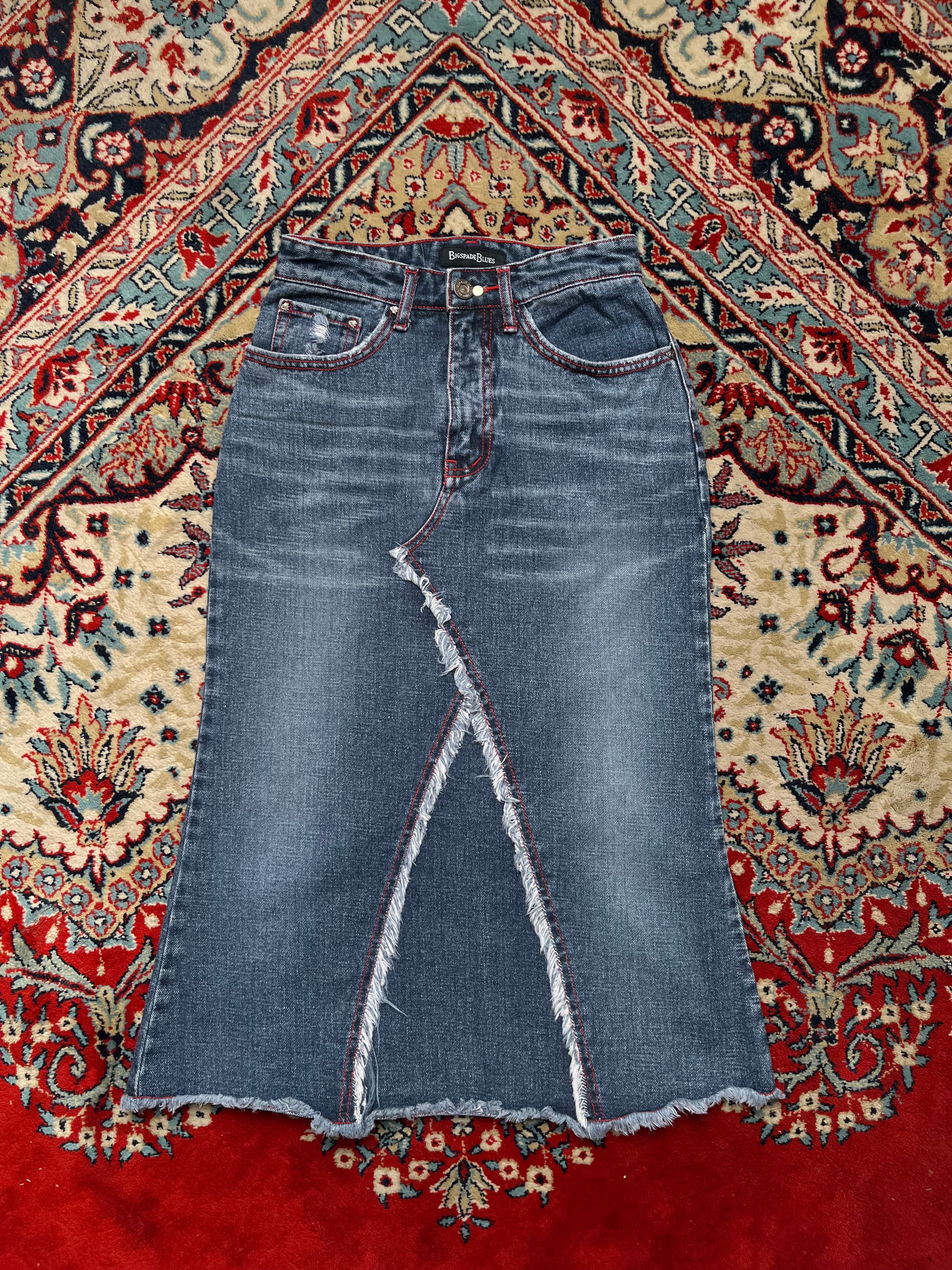 Big Spade Blues Denim Women Distressed SKIRT - 24