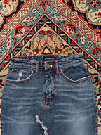 Big Spade Blues Denim Women Distressed SKIRT - 24