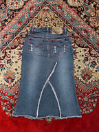 Big Spade Blues Denim Women Distressed SKIRT - 24