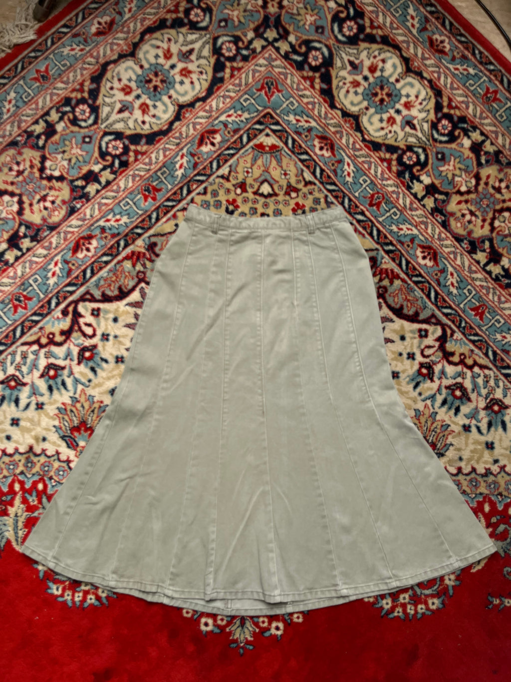 Women Paneled Denim Distressed Flared SKIRT - 24
